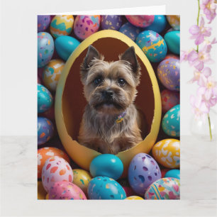 Cairn Terrier Easter Eggs Card