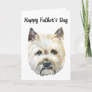 Cairn Terrier Editable Dog Dad Father's Day Card