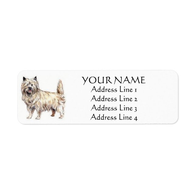 Cairn Terrier Étiquettes de adresse (Devant)
