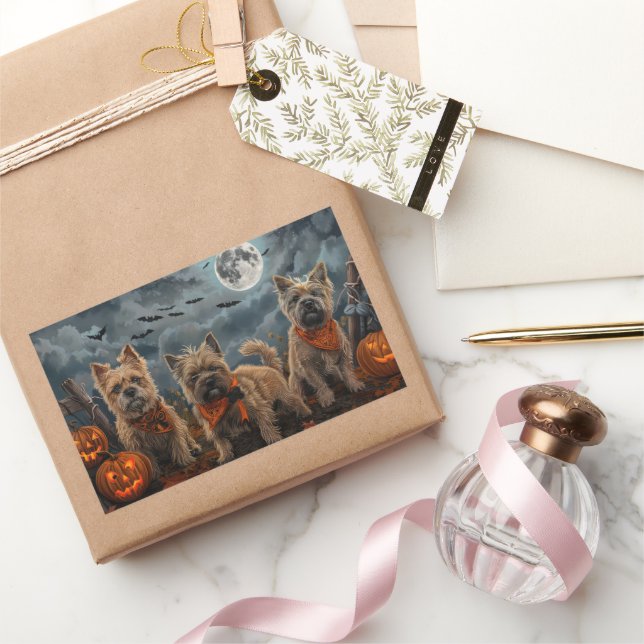 Cairn Terrier Halloween Spooky Sticker (Gifting)