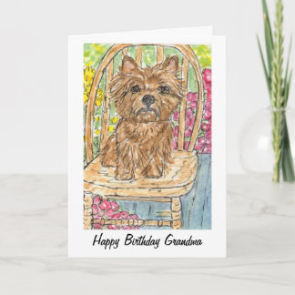 Cairn Terrier Happy Birthday Grandma Gran Card
