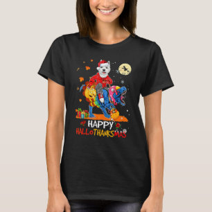 Cairn Terrier Happy Hallothanksmas Halloween Thank T-Shirt