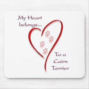 Cairn Terrier Heart Belongs Mouse Pad