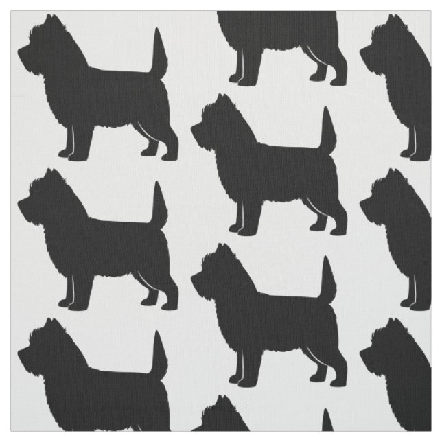Cairn Terrier in Silhouette Fabric (Swatch)