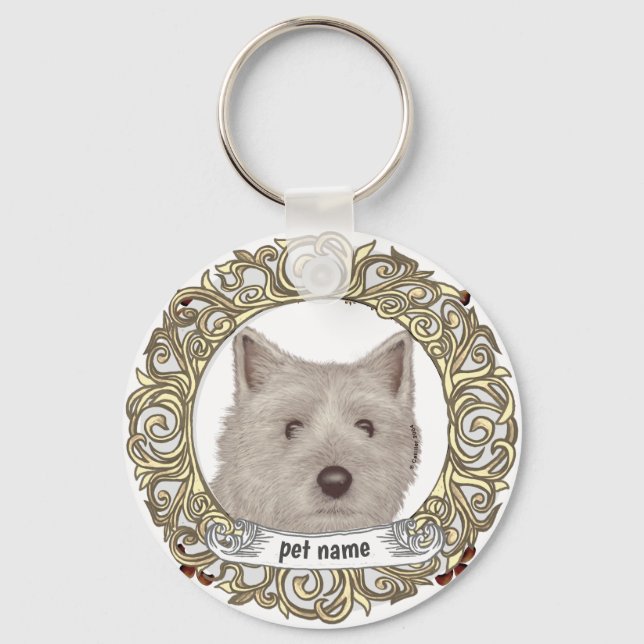 Cairn Terrier  Keychain (Front)