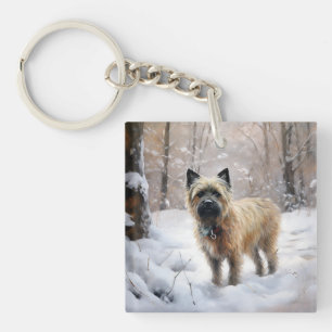 Cairn Terrier Laissez tomber la neige Noël
