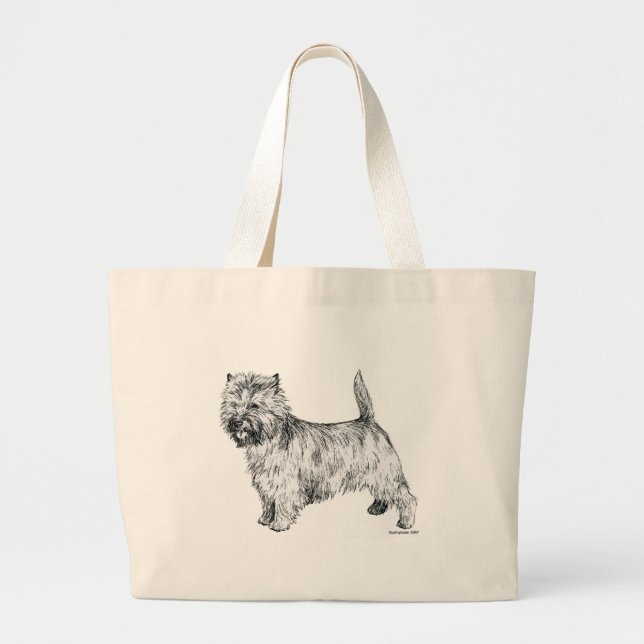 Cairn Terrier Large Tote Bag (Front)
