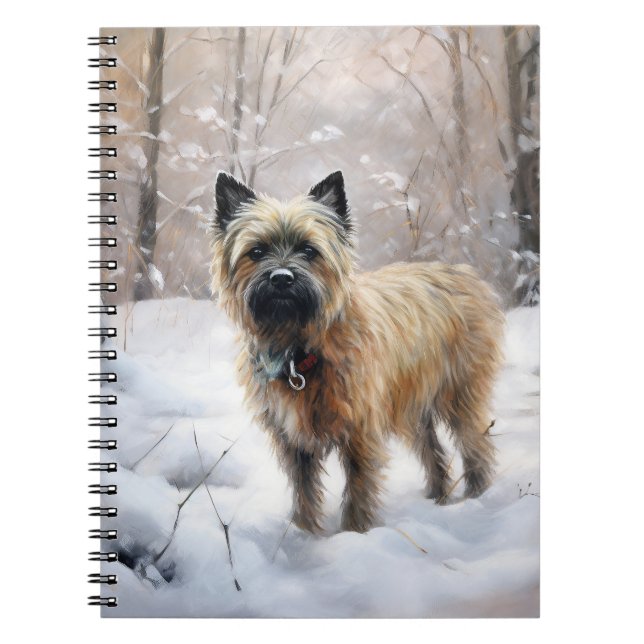 Cairn Terrier Let It Snow Christmas Notebook (Front)