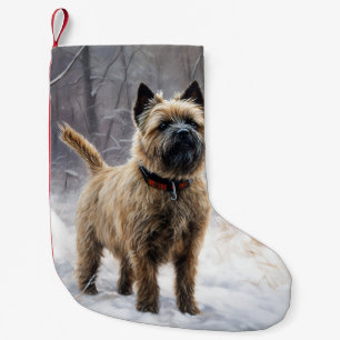 Cairn Terrier Let It Snow Christmas Small Christmas Stocking
