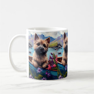Cairn Terrier on a Paddle: A Scenic Adventure Coffee Mug