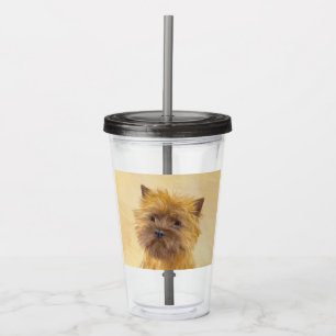 Cairn Terrier Painting - Cute Original Dog Art Acrylic Tumbler