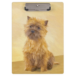 Cairn Terrier Painting - Cute Original Dog Art Clipboard