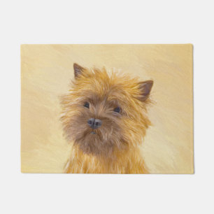 Cairn Terrier Painting - Cute Original Dog Art Doormat