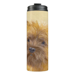 Cairn Terrier Painting - Cute Original Dog Art Thermal Tumbler