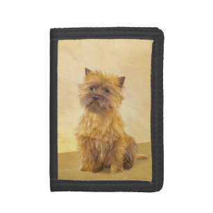 Cairn Terrier Painting - Cute Original Dog Art Trifold Wallet