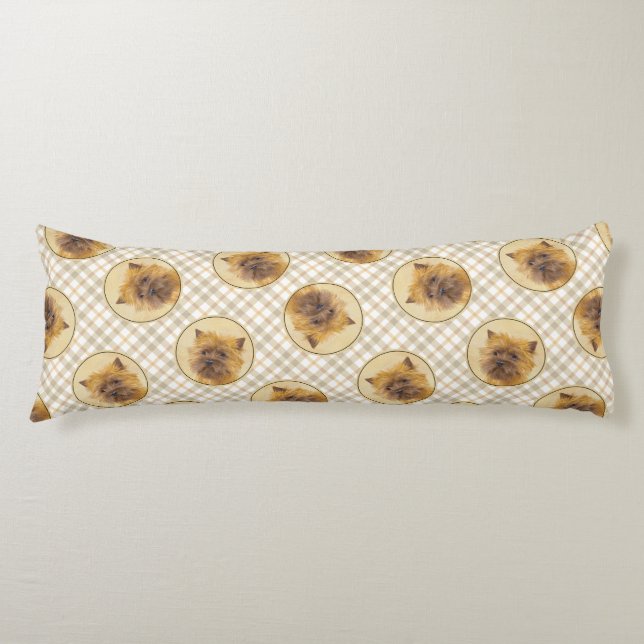 Cairn Terrier Painting Cute Original Pet Dog Art Body Pillow (Front)