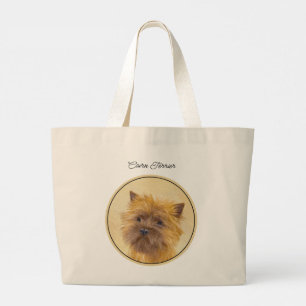 Cairn Terrier Painting Cute Original Pet Dog Art Large Tote Bag