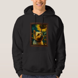 Cairn Terrier Painting Sunflower Flower Mom Women  Hoodie