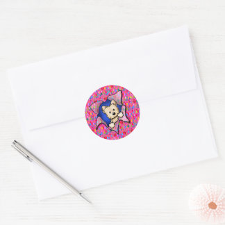 Cairn Terrier Party Blast Classic Round Sticker
