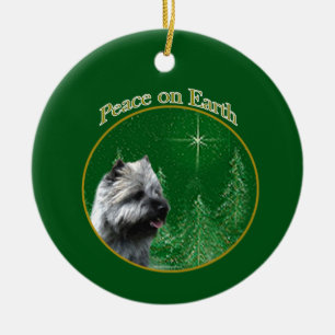 Cairn Terrier Peace Ceramic Ornament
