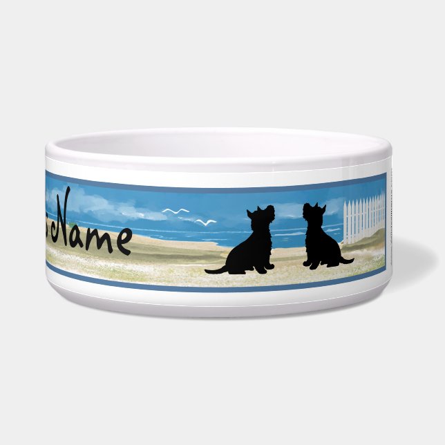 Cairn Terrier Personalized Large Bowl (Right)