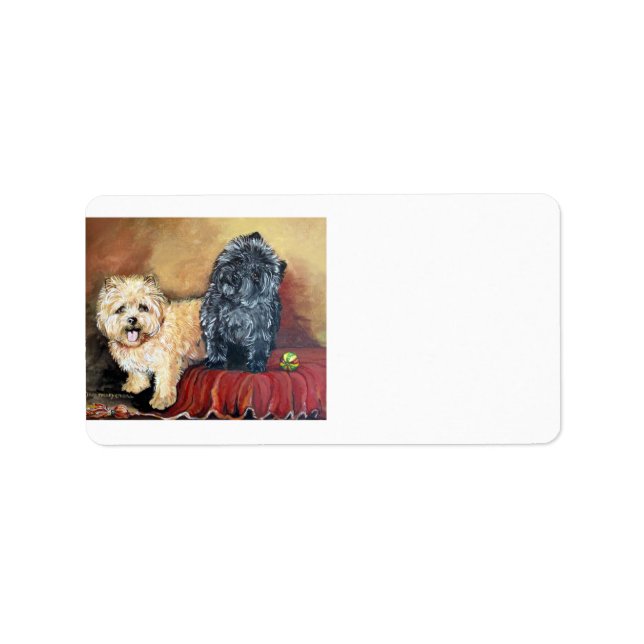 Cairn Terrier Portrait Label (Front)