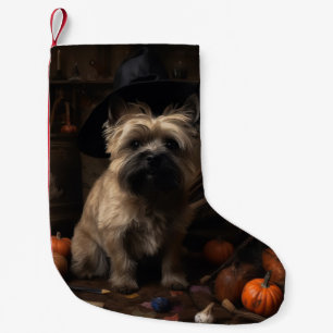 Cairn Terrier Pumpkins Halloween Scary Small Christmas Stocking