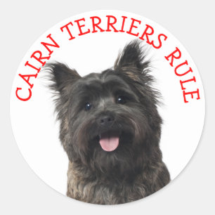 Cairn Terrier Puppy Dog  "CAIRNS RULE" Stickers