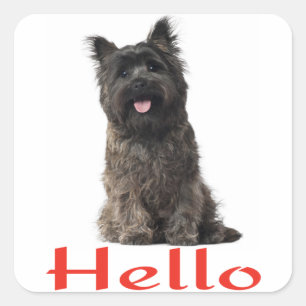 Cairn Terrier Puppy Dog Hello Stickers Seal