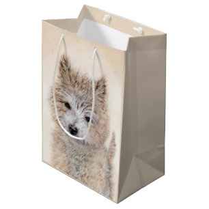 Cairn Terrier Puppy Painting - Original Dog Art Medium Gift Bag