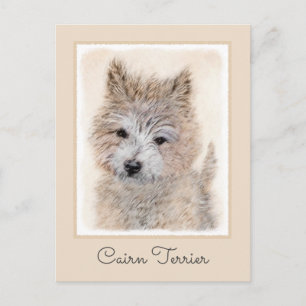 Cairn Terrier Puppy Painting - Original Dog Art Postcard