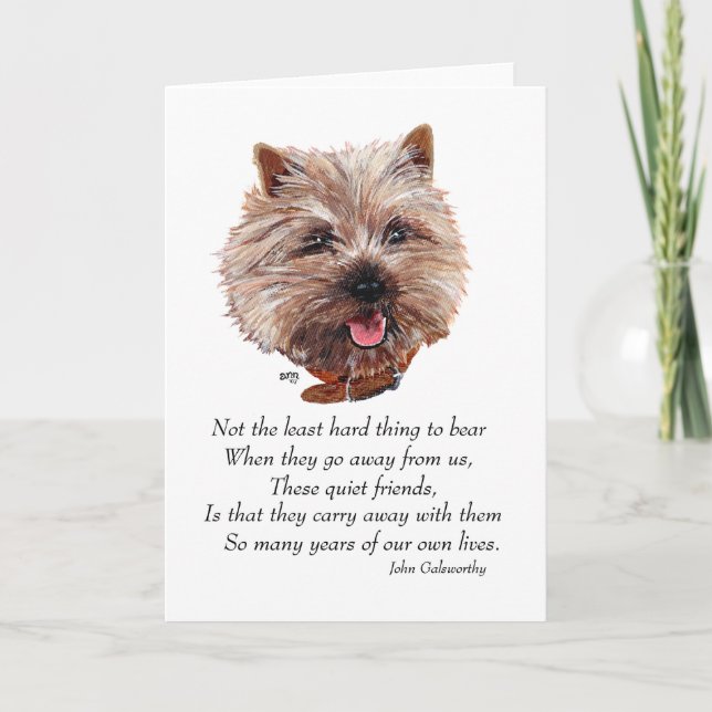 Cairn Terrier Rainbow Bridge Card (Front)