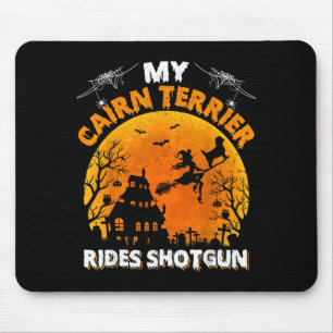 Cairn Terrier Ride Shotgun Funny Cairn Terrier Dog Mouse Pad
