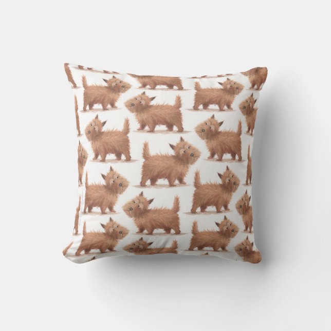 Cairn Terrier - Scottish Dog Throw Pillow (Front)