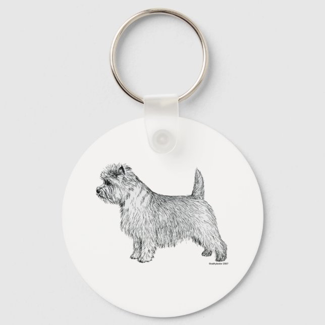 Cairn Terrier Side Keychain (Front)
