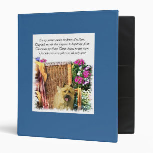 Cairn Terrier Summer Garden Binder
