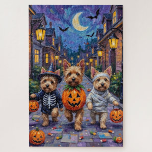 Cairn Terrier Trick-or-Treating Halloween Costumes Jigsaw Puzzle