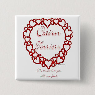 Cairn Terrier True Love 2 Inch Square Button