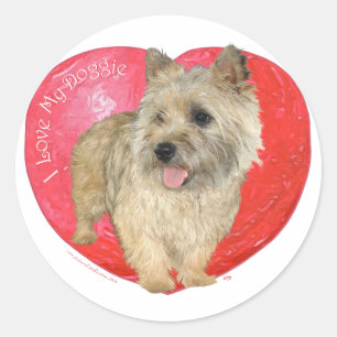 Cairn Terrier Valentine's Day Classic Round Sticker