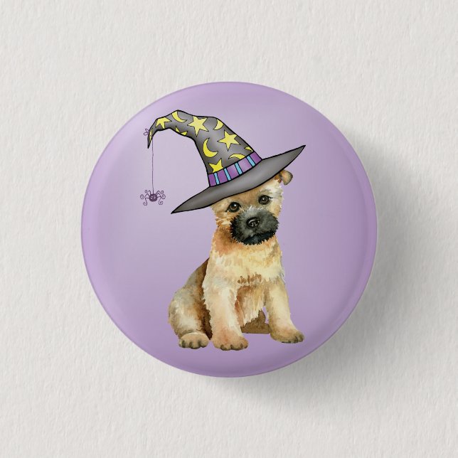 Cairn Terrier Witch Button (Front)