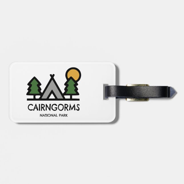 Cairngorms National Park Scotland Luggage Tag (Back Horizontal)