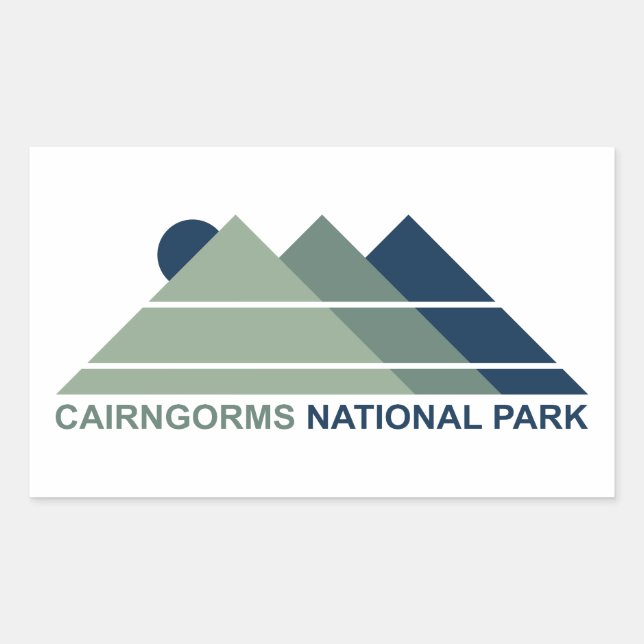 Cairngorms National Park Scotland Mountain Sun Sticker (Front)