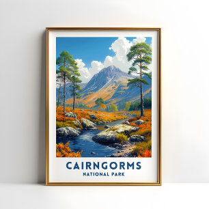 Cairngorms National Park Travel Poster