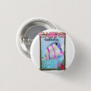 Cairns Australia Holiday poster 1 Inch Round Button