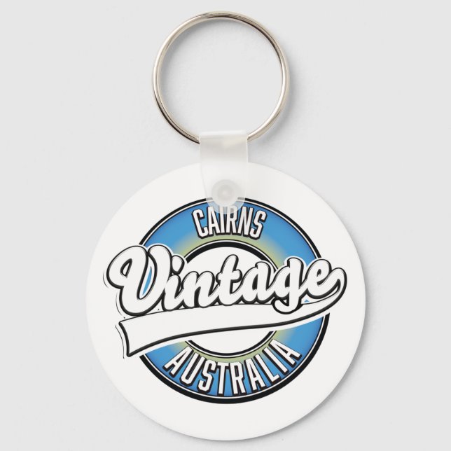 Cairns Australia vintage logo. Keychain (Front)