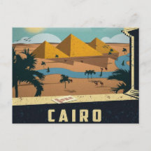 cairo Ancient Egypt Pyramids Travel Vintage retro