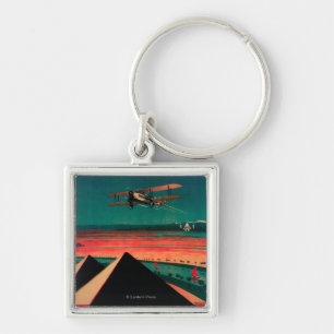 Cairo - Bagdad - Karachi Air Vintage Poster Keychain