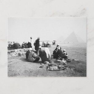 Cairo Egypt, Camel Jockeys Giza Pyramids (NR) 2 Postcard