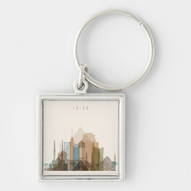 Cairo, Egypt | City Skyline Keychain (Front)