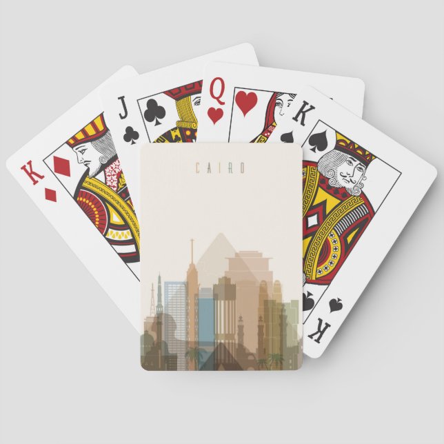 Cairo, Egypt | City Skyline Playing Cards (Back)